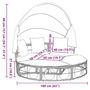 Voir la diapositive 6 : VIDAXL Lit de repos d'exterieur avec auvent et coussins resine tressee
