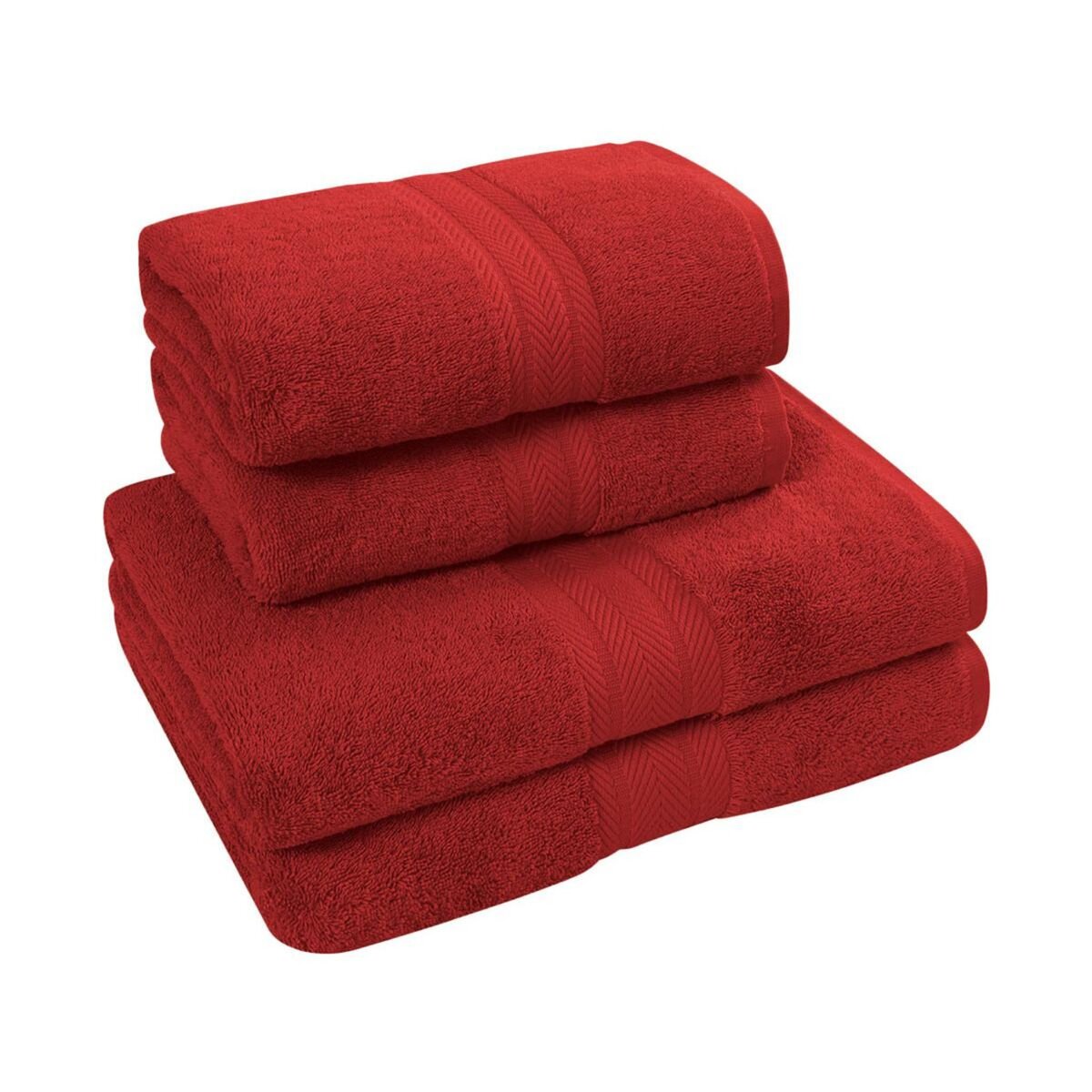 Sensei Maison Ensemble de bain 4 pièces (2 draps de bain + 2 serviettes de toilette) LUXURY
