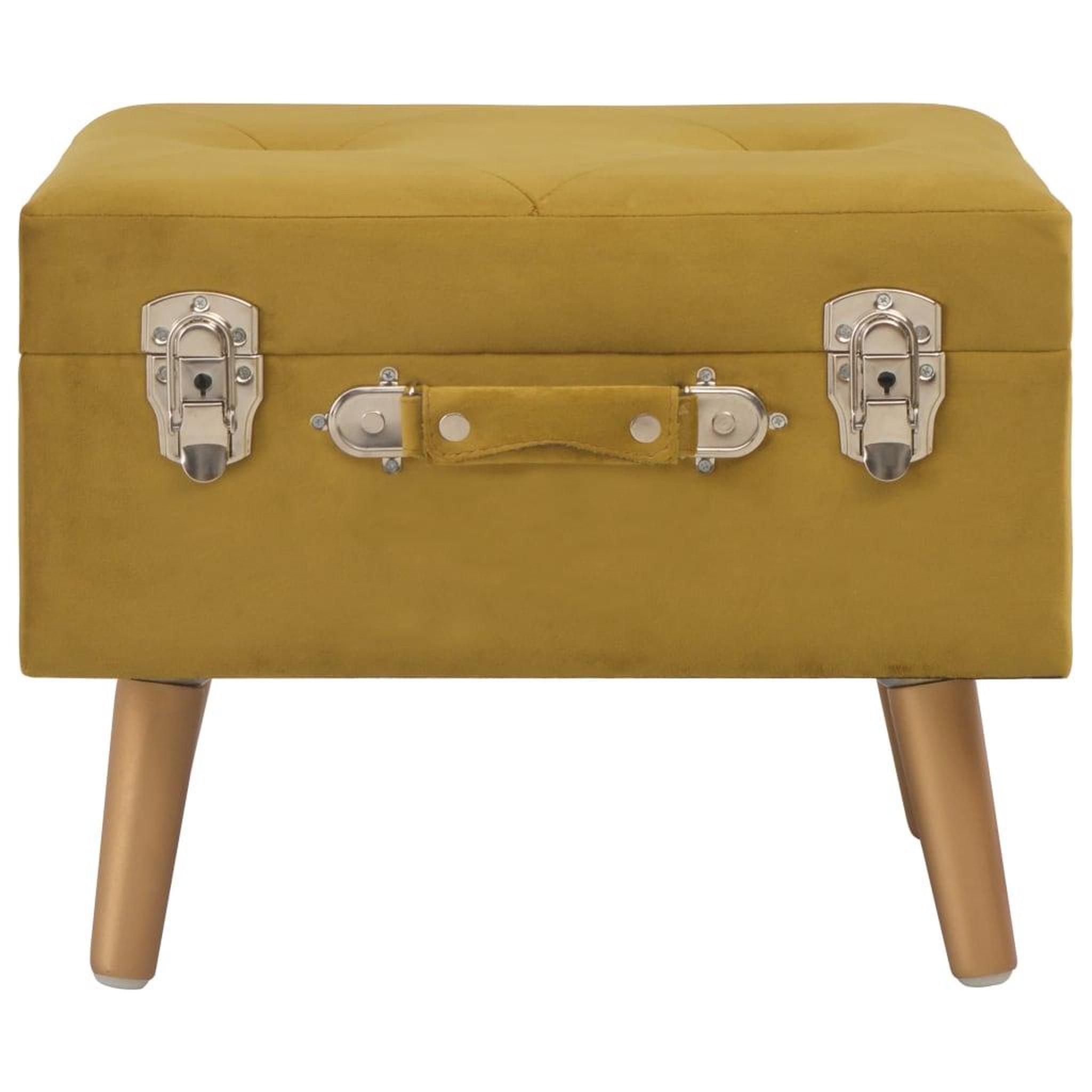 Voir la diapositive 3 : VIDAXL Tabourets de rangement lot de 3 Jaune moutarde Velours