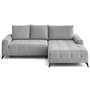 Voir la diapositive 1 : LISA DESIGN Rimini - canapé d'angle droit 4 places convertible avec coffre en tissu texturé