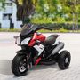 Voir la diapositive 2 : HOMCOM Moto électrique pour enfants 3 roues 6 V 3 Km/h effets lumineux et sonores rouge