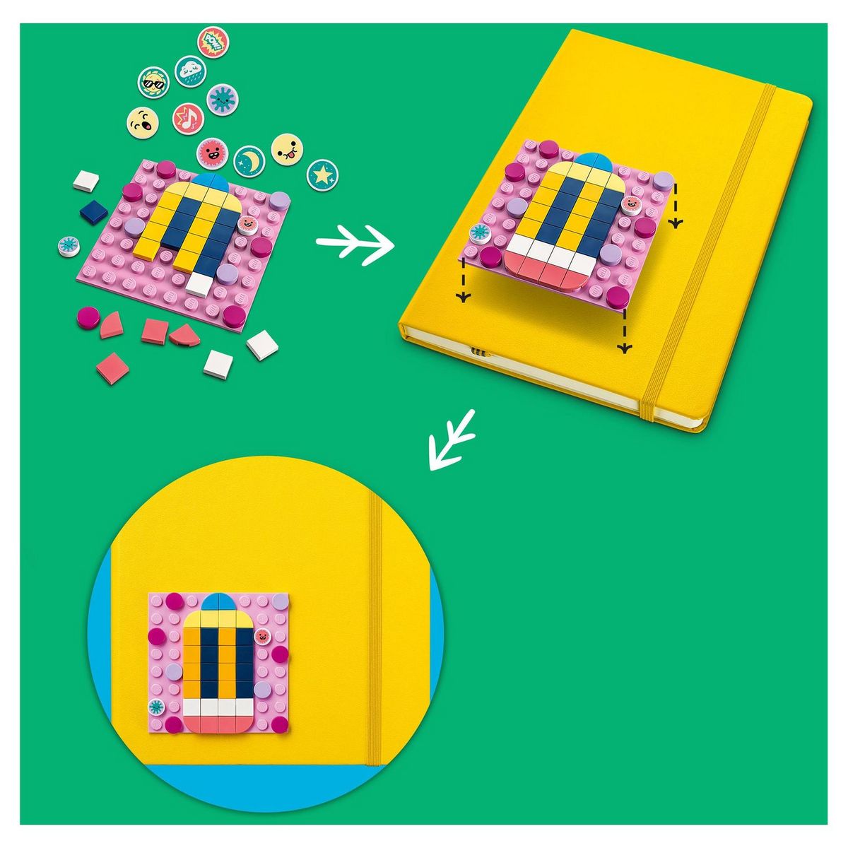 LEGO Dots 41957 Le Méga-lot de Décorations Adhésives, Loisir Créatif, Création Autocollant