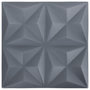 Voir la diapositive 2 : VIDAXL Panneaux muraux 3D 48 pcs 50x50 cm gris origami 12 m²