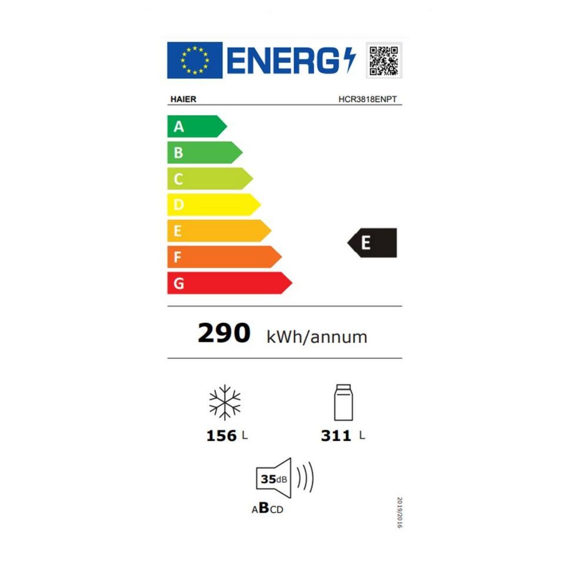 HAIER Réfrigérateur américain  83cm 467l nofrost - HCR3818ENPT