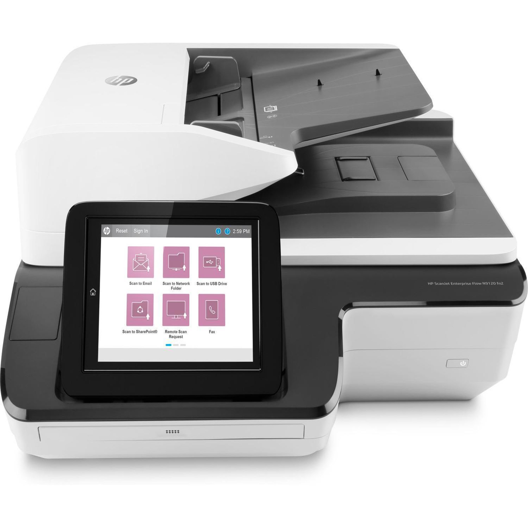 Voir la diapositive 2 : HP Hp scanjet enterprise flow n9120 fn2 numériseur à plat et adf 600 x 600 dpi a3 noir, blanc