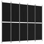Voir la diapositive 2 : VIDAXL Cloison de separation 5 panneaux Noir 250x220 cm Tissu