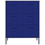 Voir la diapositive 3 : VIDAXL Armoire a tiroirs Bleu marine 80x35x101,5 cm Acier