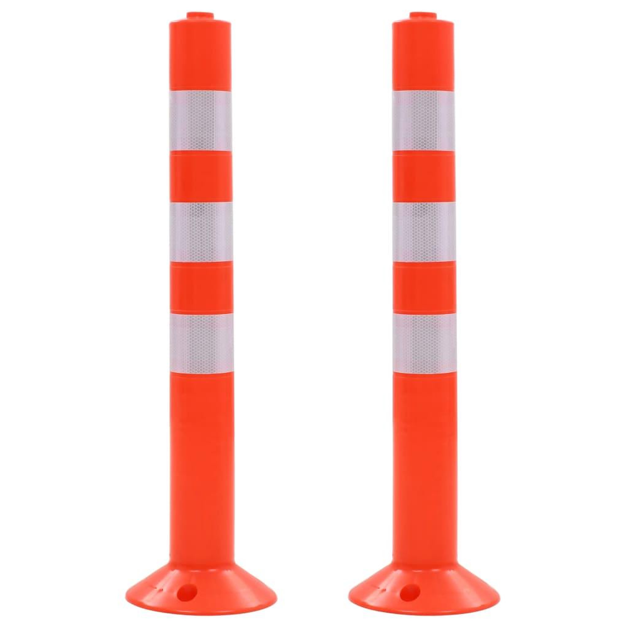 VIDAXL Borne de controle de la circulation 2 pcs Plastique 75 cm