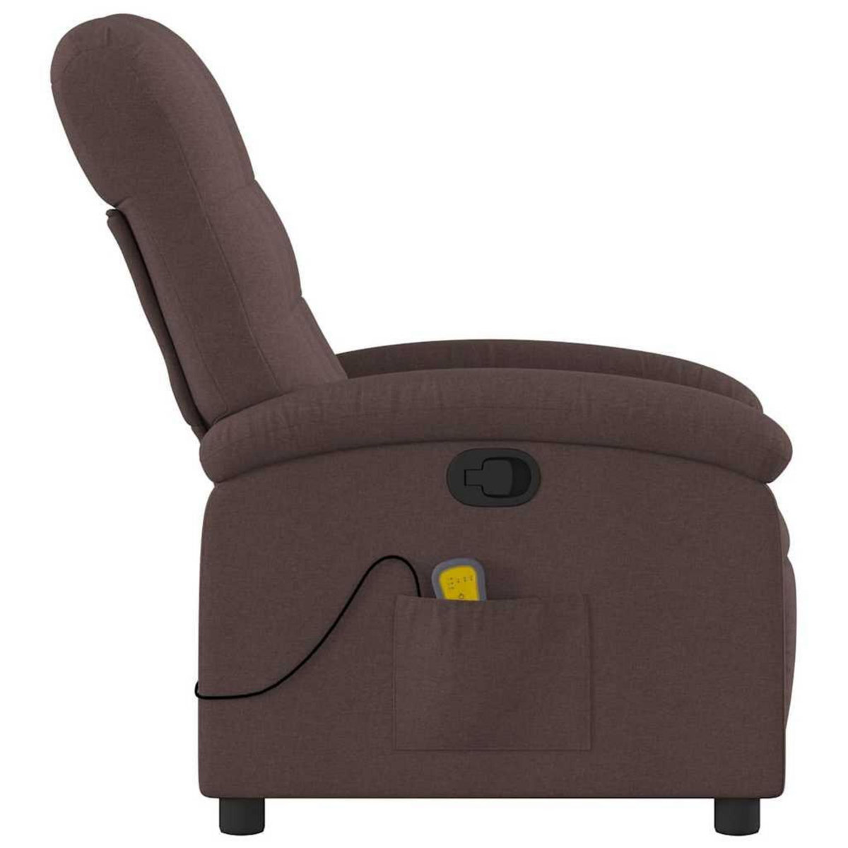 VIDAXL Fauteuil de massage inclinable Marron fonce Tissu