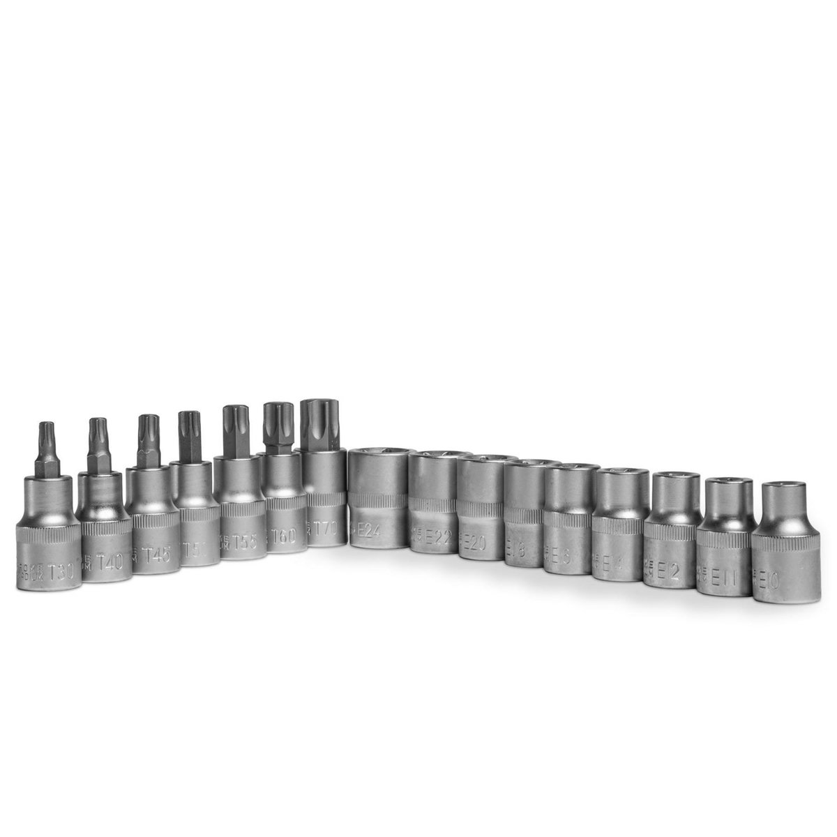 tectake Coffret à Outils 16 Douilles ½“ Torx Acier Chrome Vanadium