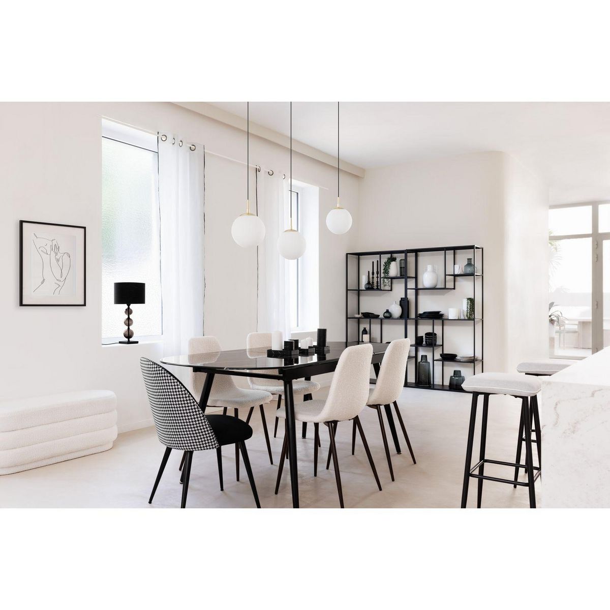 ATMOSPHERA Etagère 6 niveaux Gota en métal - Noir