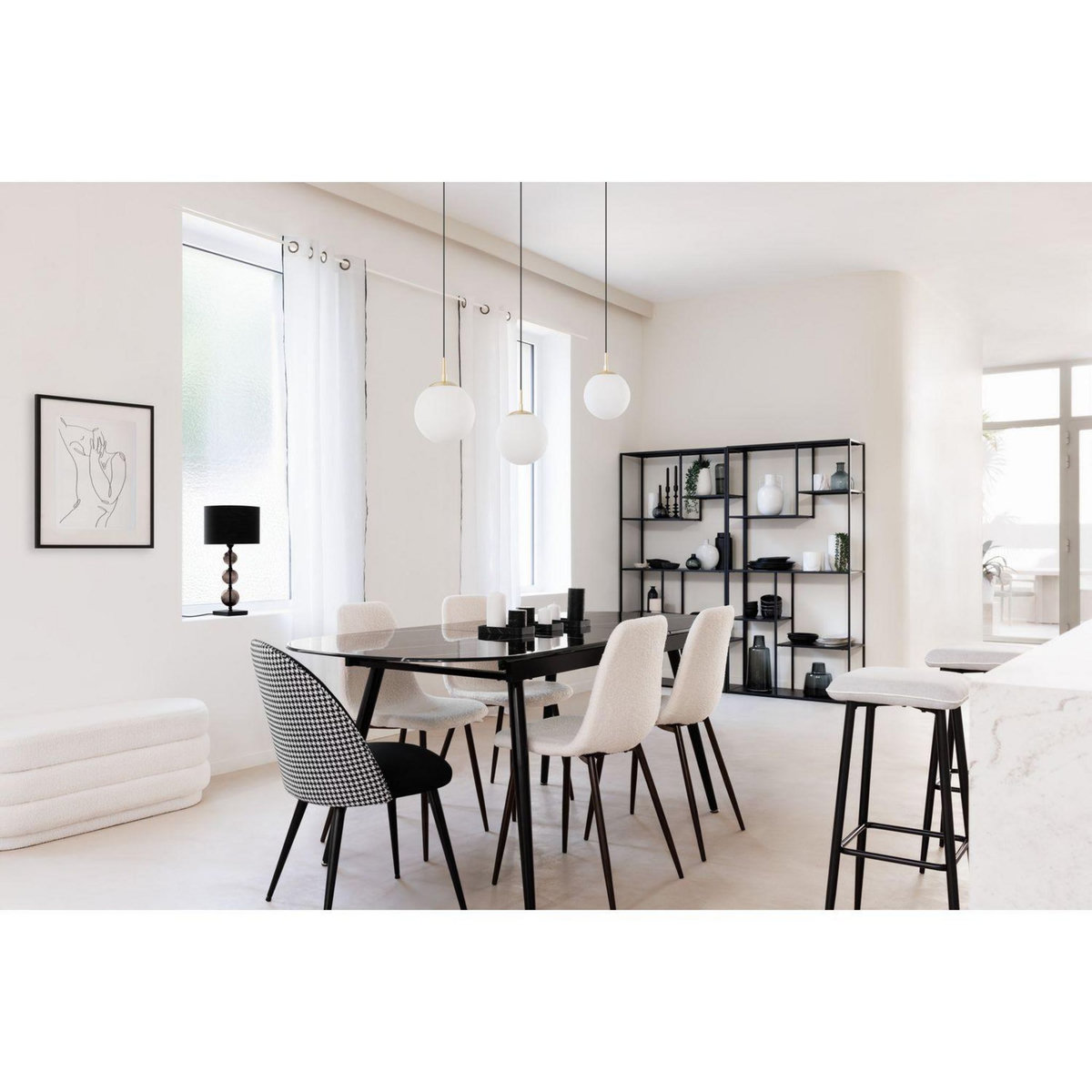 ATMOSPHERA Etagère 6 niveaux Gota en métal - Noir