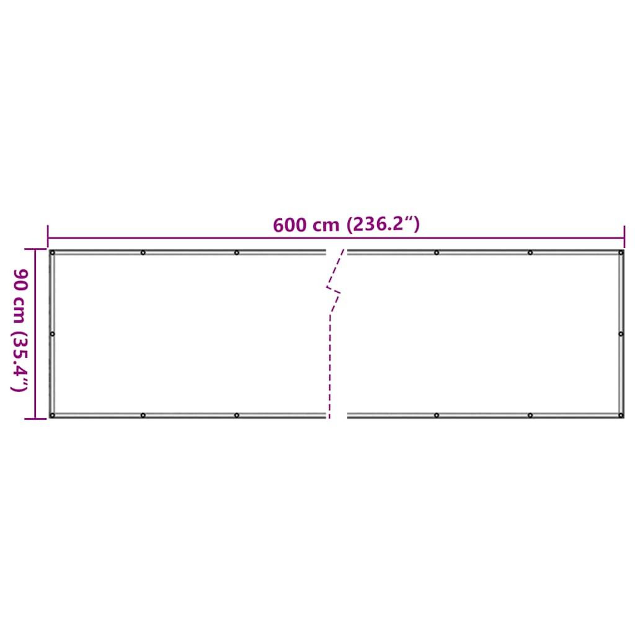 Voir la diapositive 6 : VIDAXL Ecran d'intimite de balcon creme 600x90 cm PVC