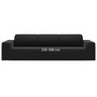 Voir la diapositive 6 : VIDAXL Housse extensible de canape 4 places Noir Jersey de polyester