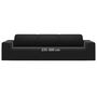 Voir la diapositive 6 : VIDAXL Housse extensible de canape 4 places Noir Jersey de polyester