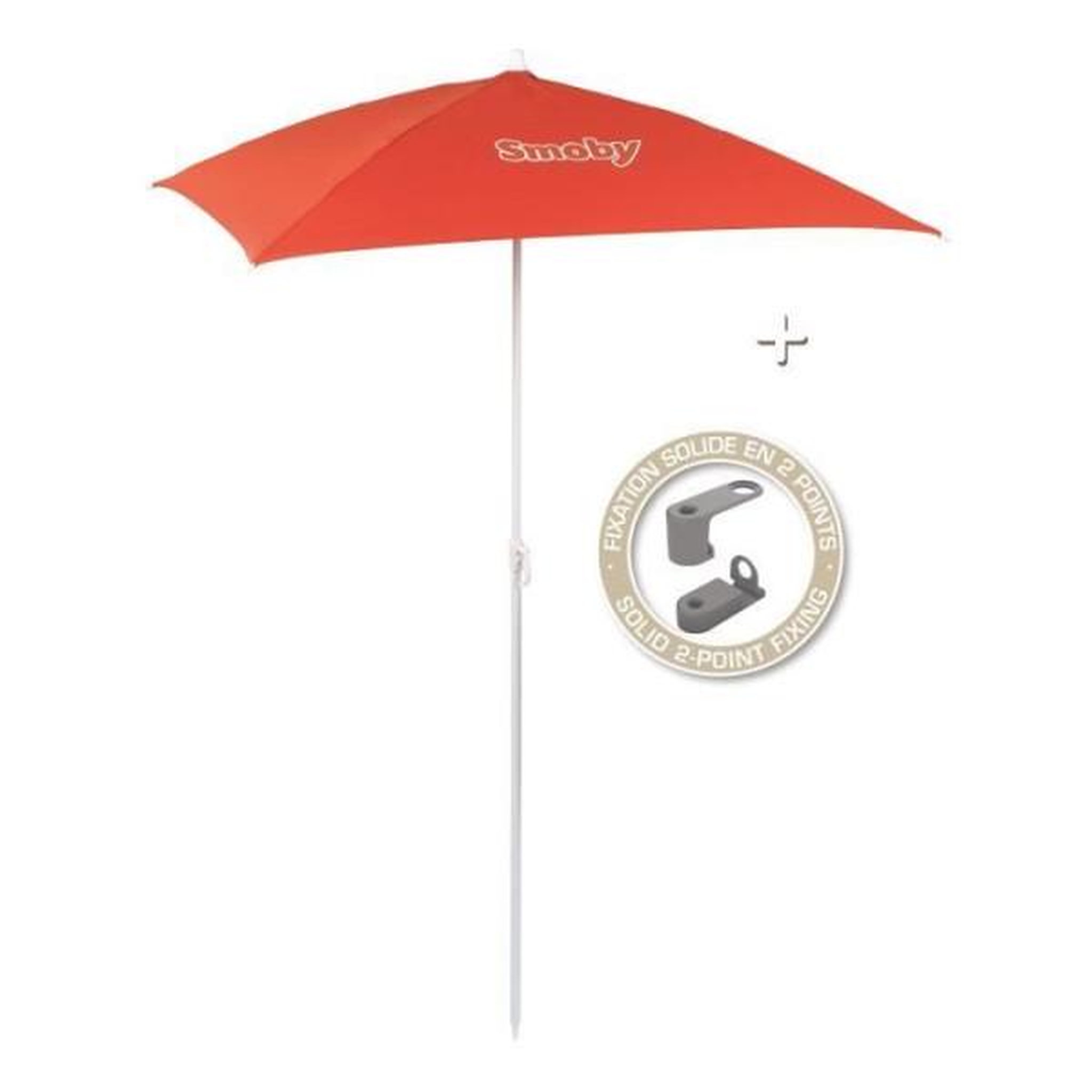 Voir la diapositive 2 : SMOBY Smoby - Parasol pour tables pique-nique - 80 x 90 cm - Rouge
