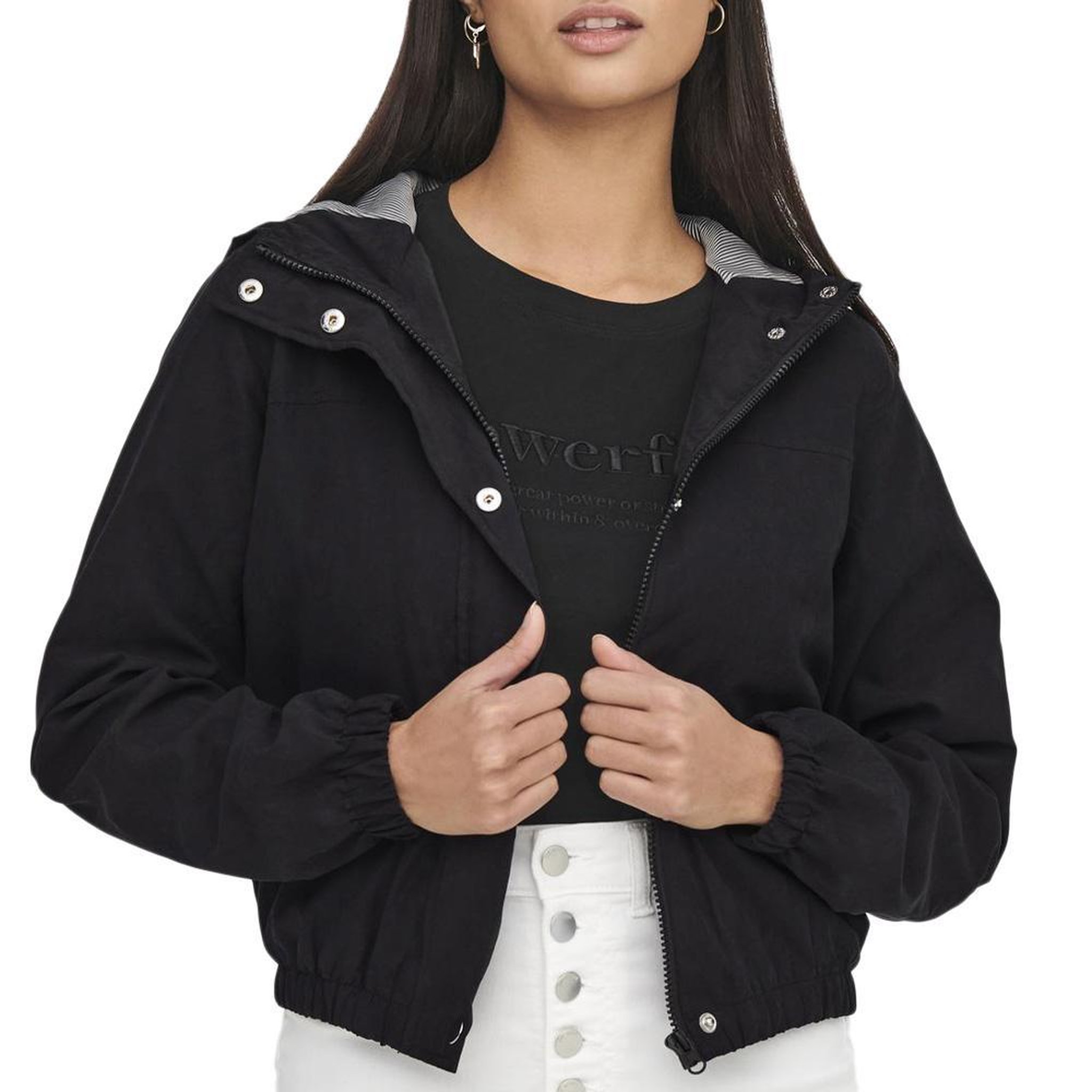 Voir la diapositive 1 : JACQUELINE DE YONG Blouson Noire Femme JDY Hazen Shine 15236012