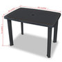 Voir la diapositive 5 : VIDAXL Table de jardin Anthracite 101 x 68 x 72 cm Plastique