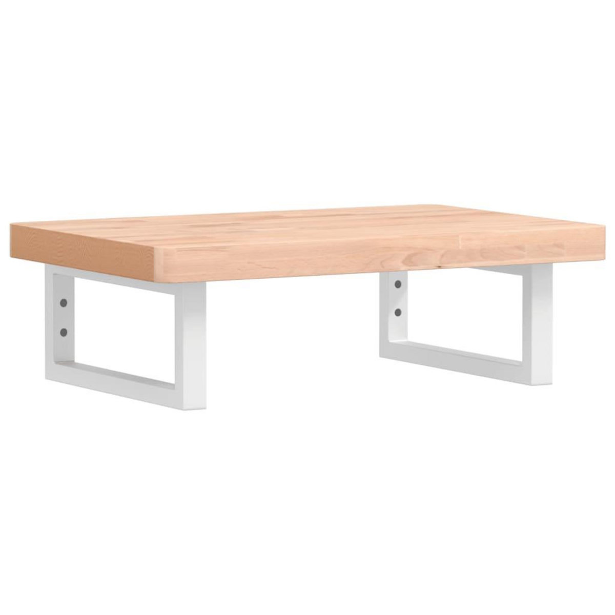 VIDAXL Etagere de vasque murale acier et bois massif de hetre