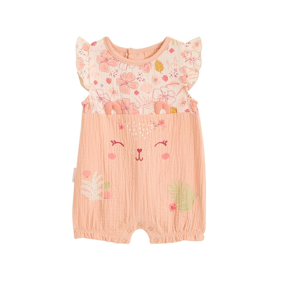 Petit Béguin Barboteuse bébé en gaze de coton Santa Giulia