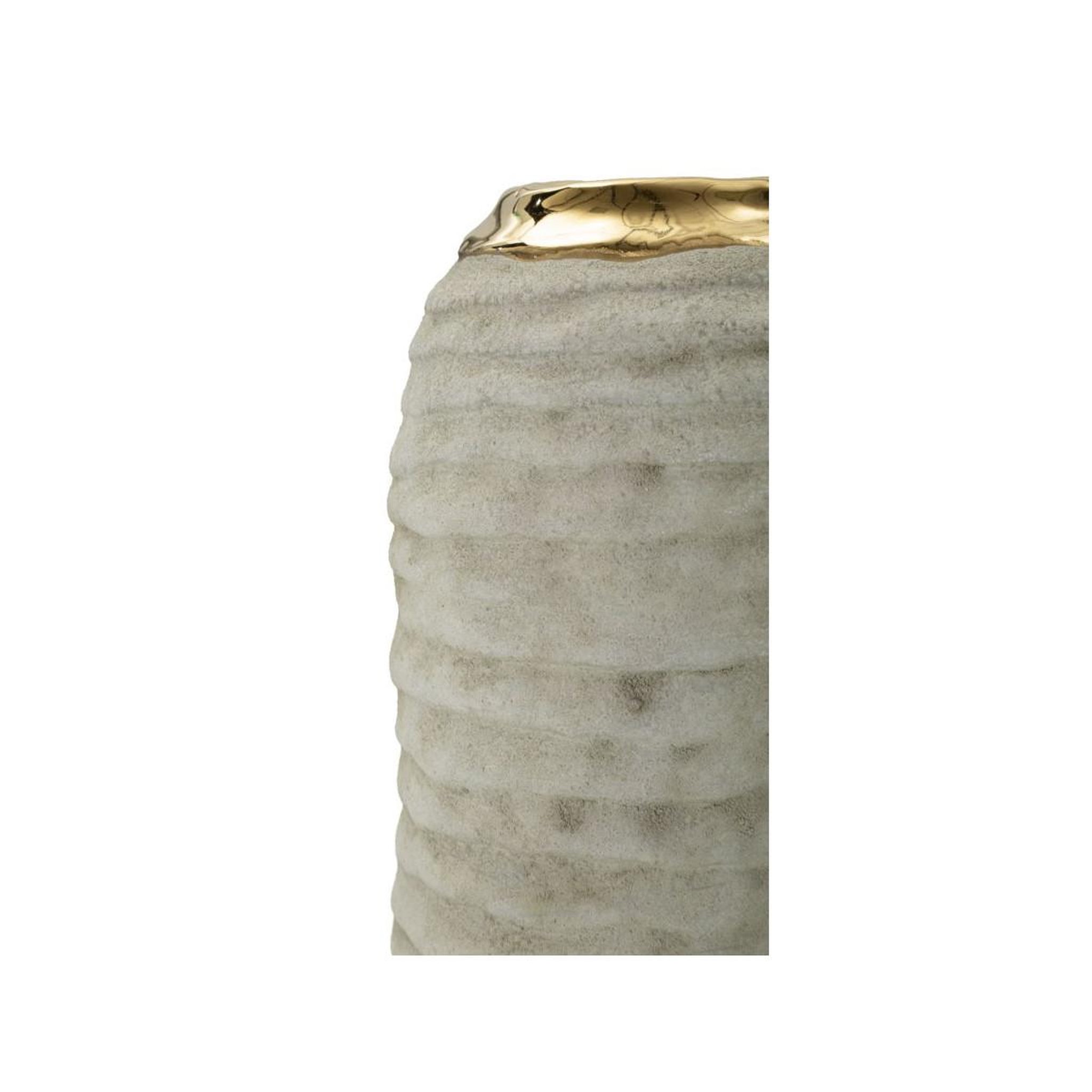 Voir la diapositive 4 : Paris Prix Vase design en céramique  lima  25cm gris