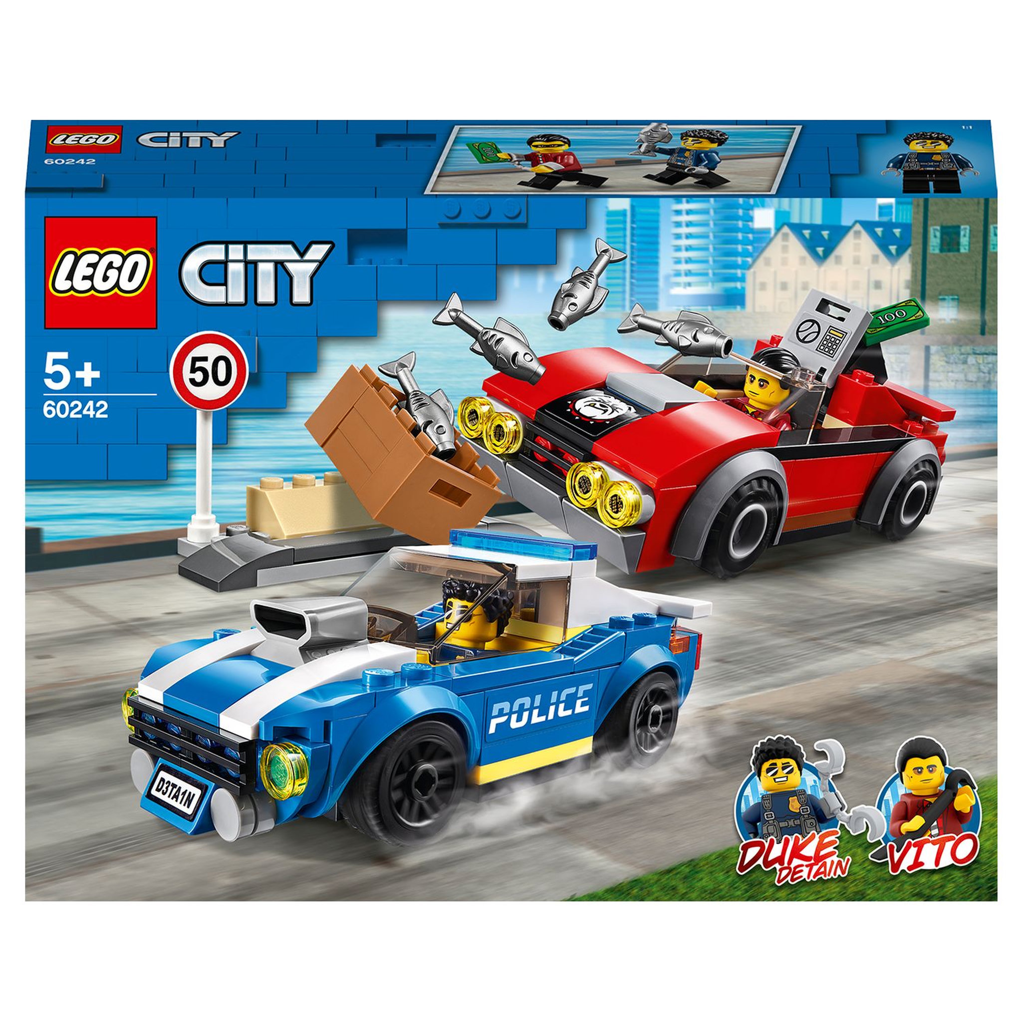 Voir la diapositive 1 : LEGO City 60242 - La course-poursuite sur l'autoroute