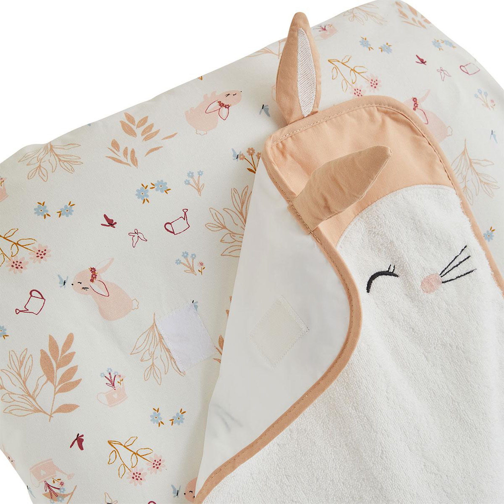 Voir la diapositive 3 : Petit Béguin Housse de matelas à langer + tapis de change praline