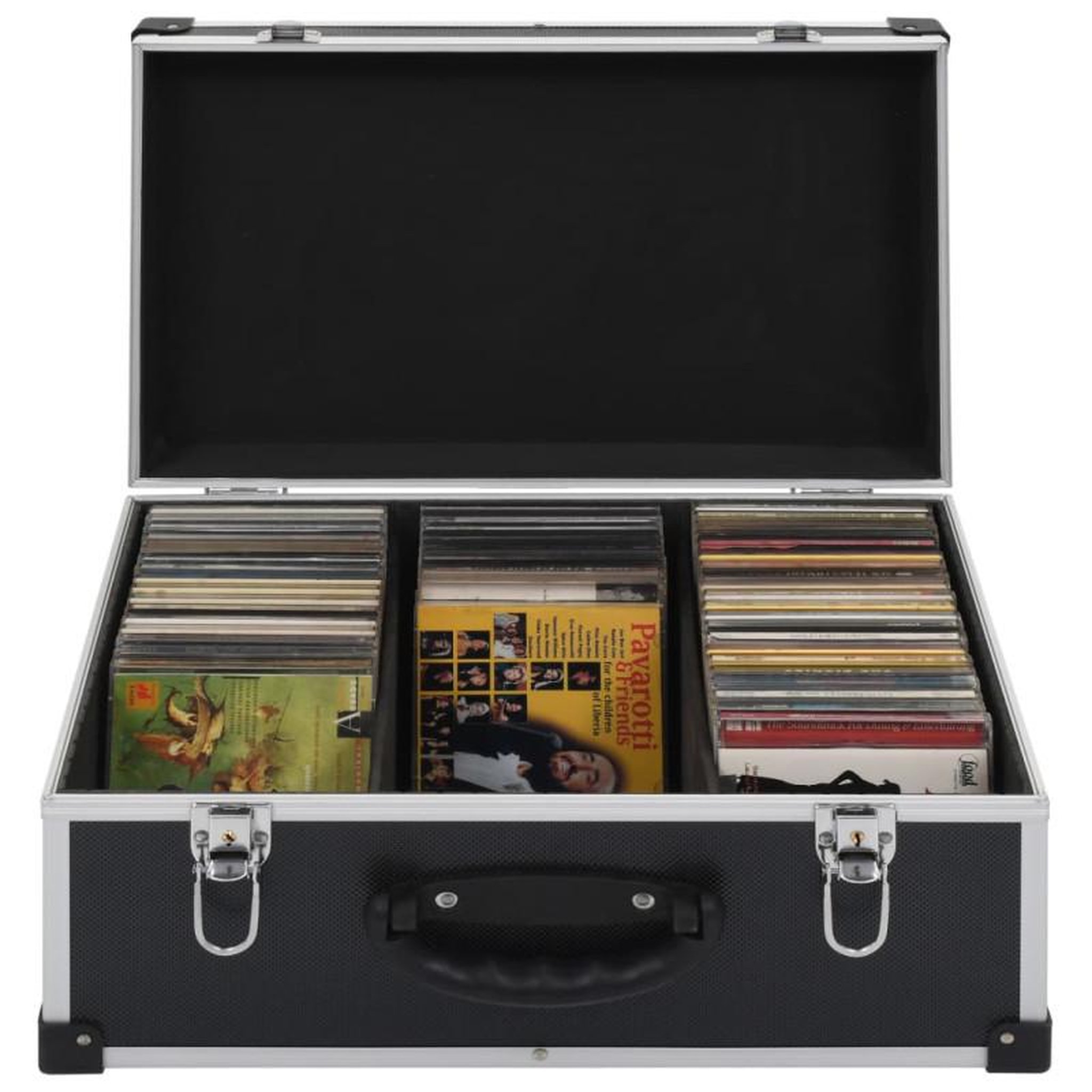 Voir la diapositive 1 : VIDAXL Étui de CD pour 60 CD Aluminium ABS Noir