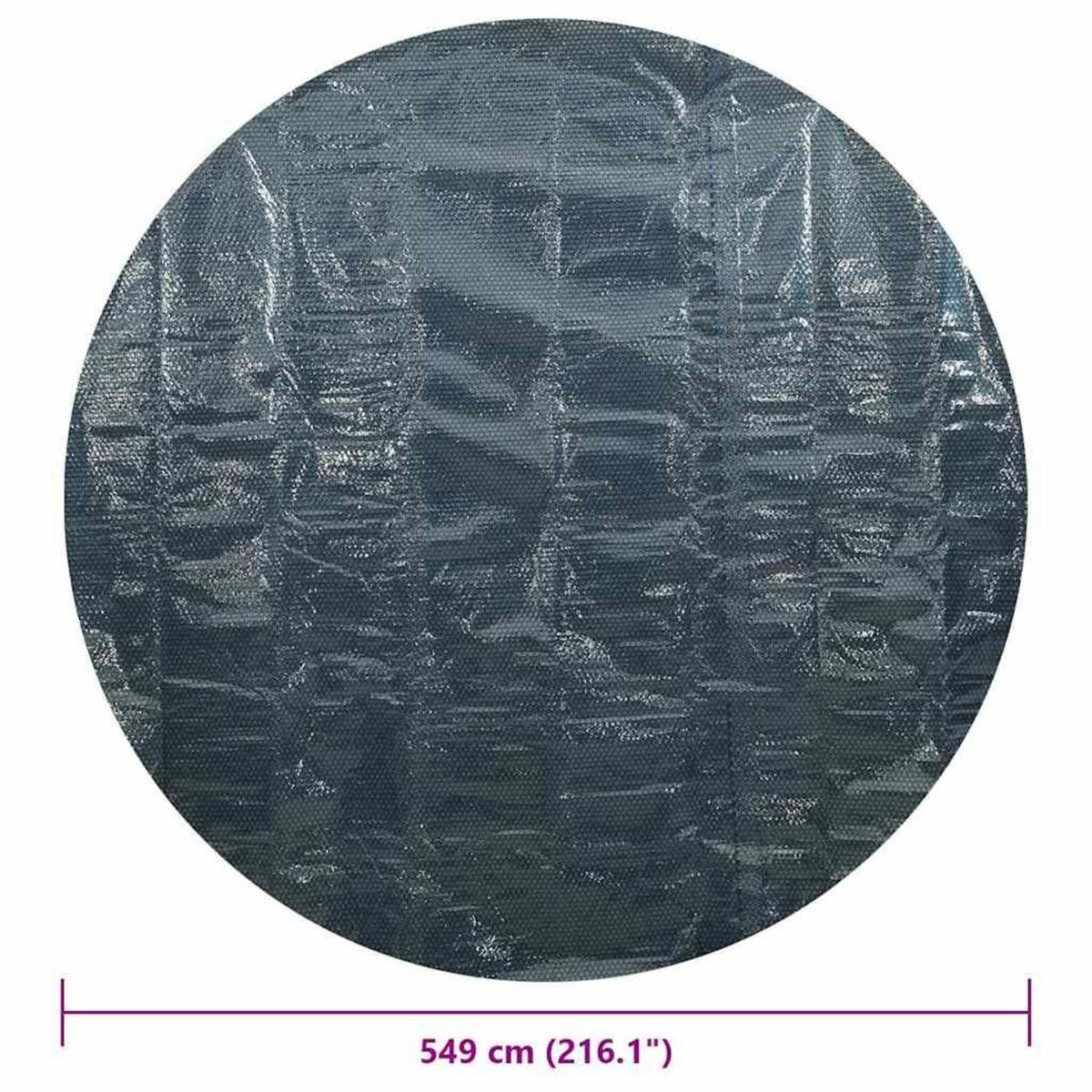 VIDAXL Film solaire de piscine flottant PE 549 cm Noir et bleu