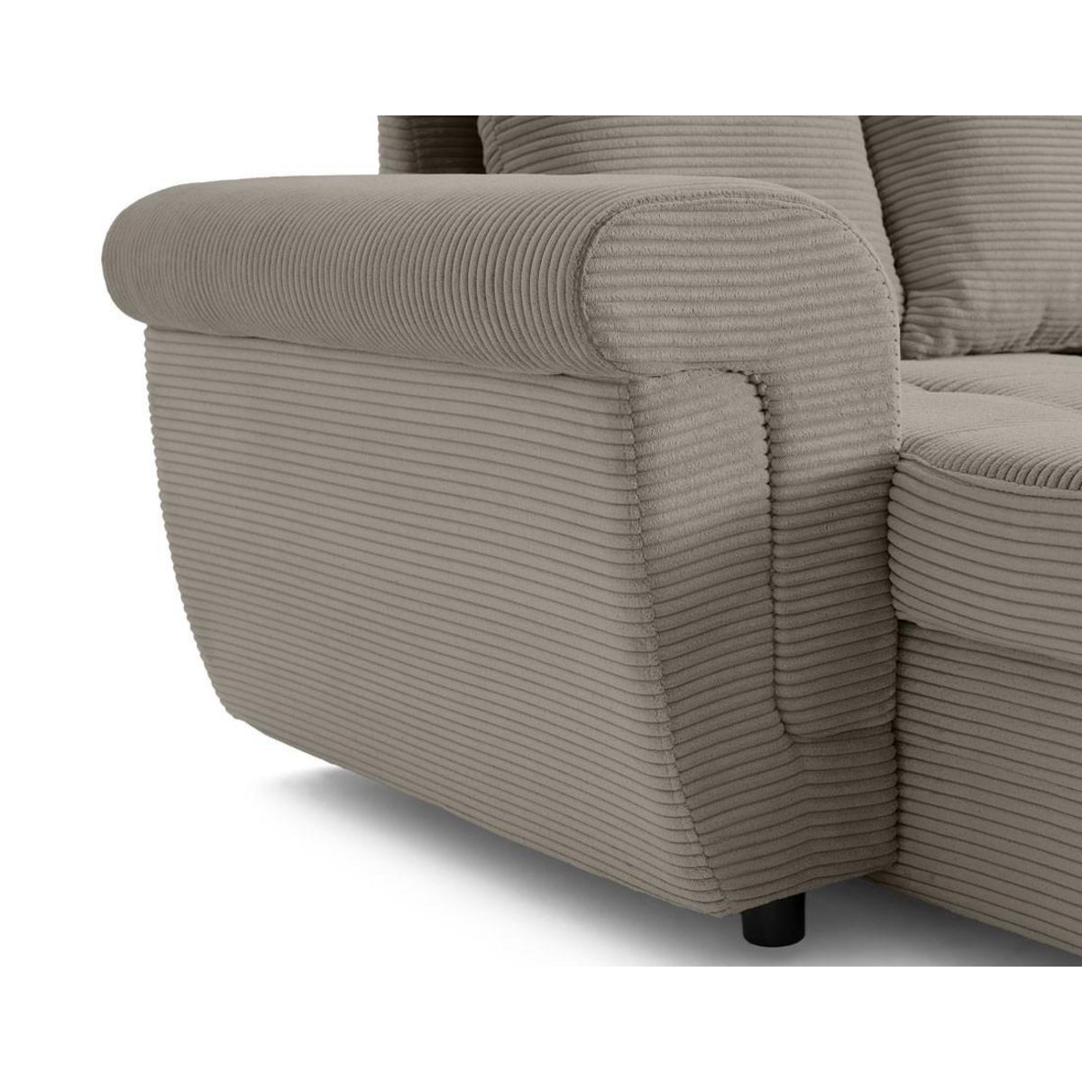 BEST MOBILIER Henry - canapé panoramique convertible - avec coffre - en velours côtelé - 7 places