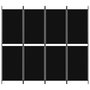 Voir la diapositive 3 : VIDAXL Cloison de separation 4 panneaux Noir 200x180 cm Tissu