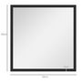 Voir la diapositive 3 : HOMCOM Miroir mural carré dim. 50L x 50H cm cadre bois noir