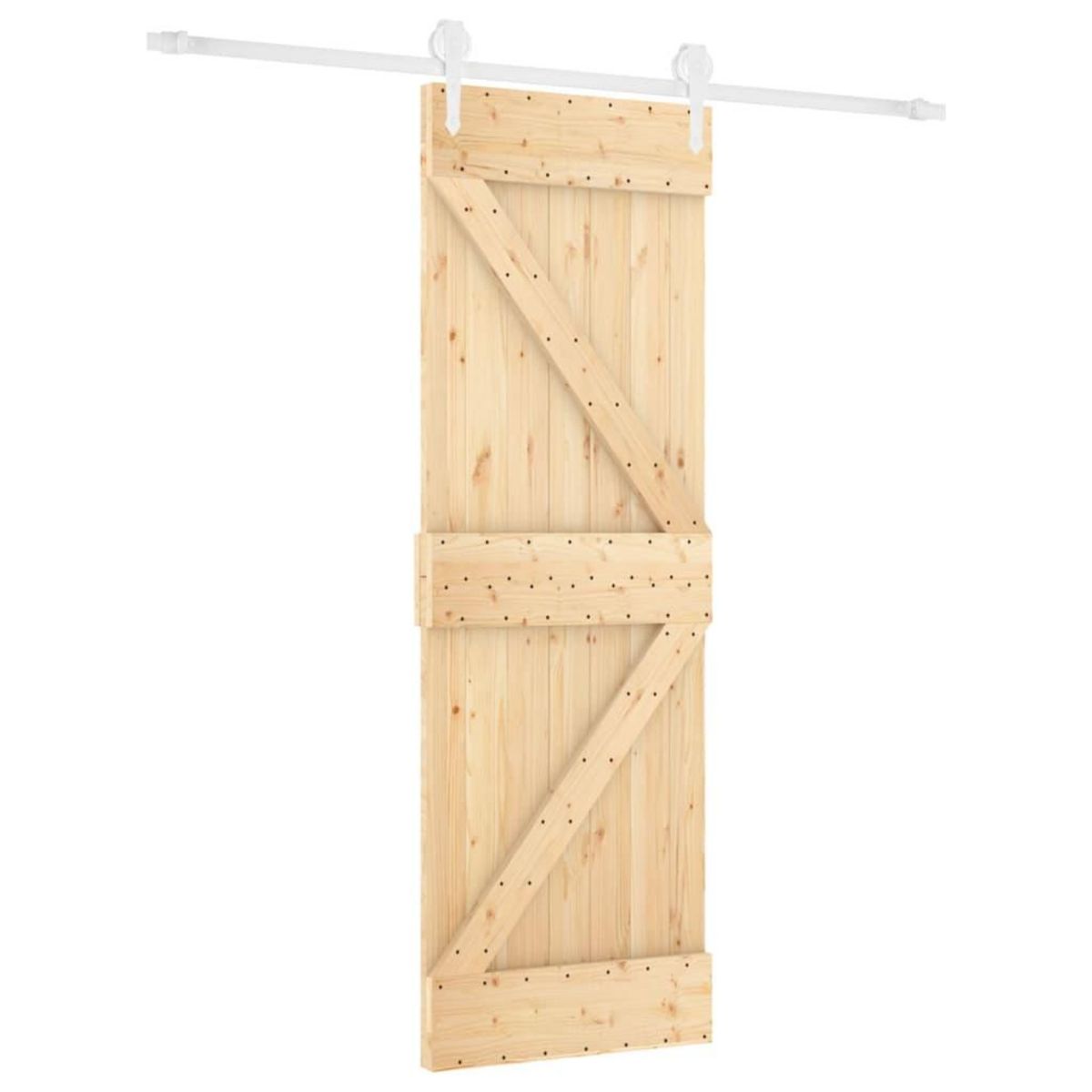 VIDAXL Porte coulissante et kit de quincaillerie 70x210 cm pin massif