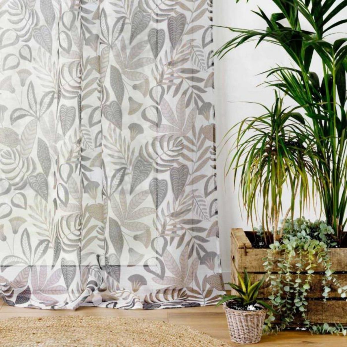 Paris Prix Rideau Voilage à Œillets  Tilda  140x240cm Blanc