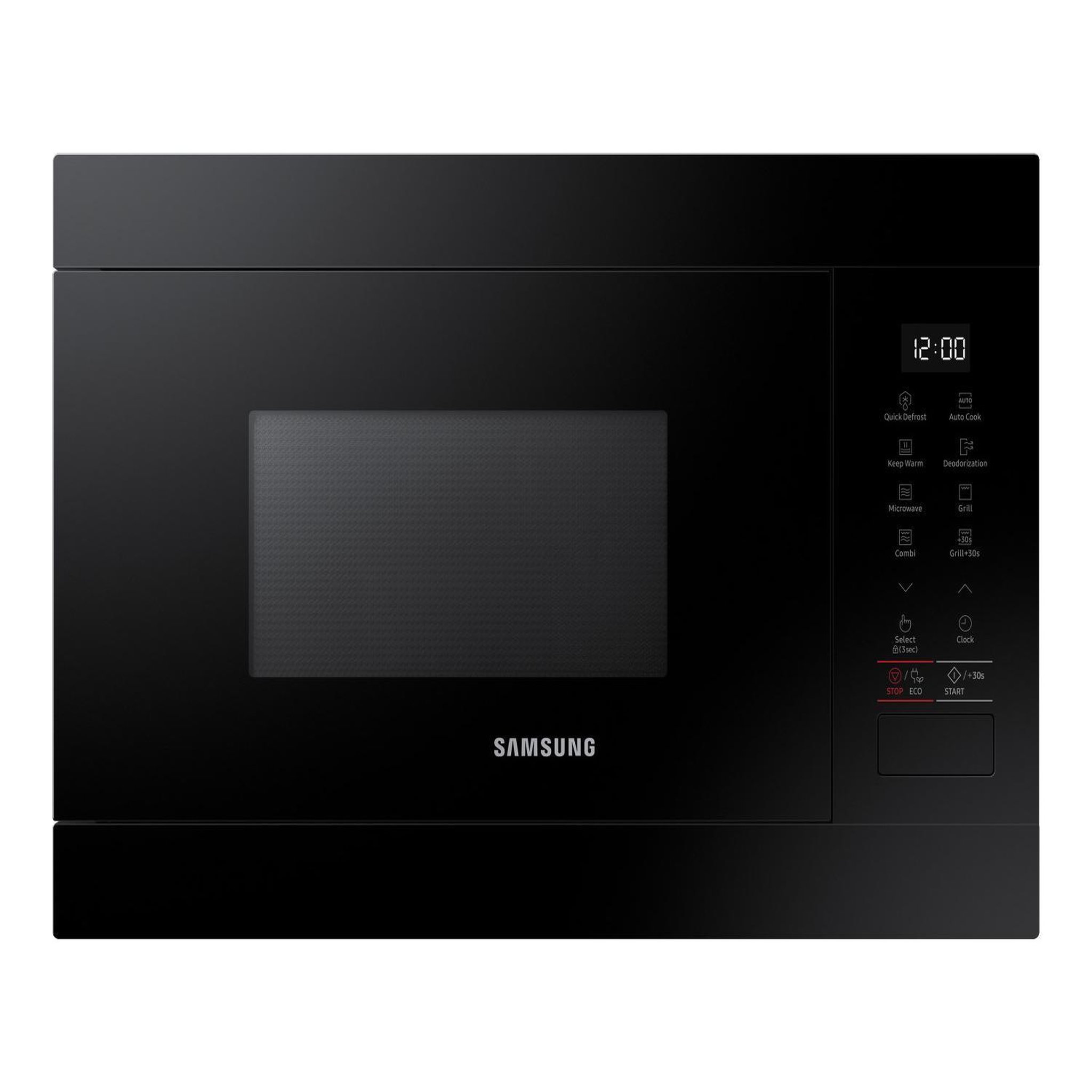 Samsung Micro-ondes grill encastrable samsung mg22m8254ak 22 l noir verre