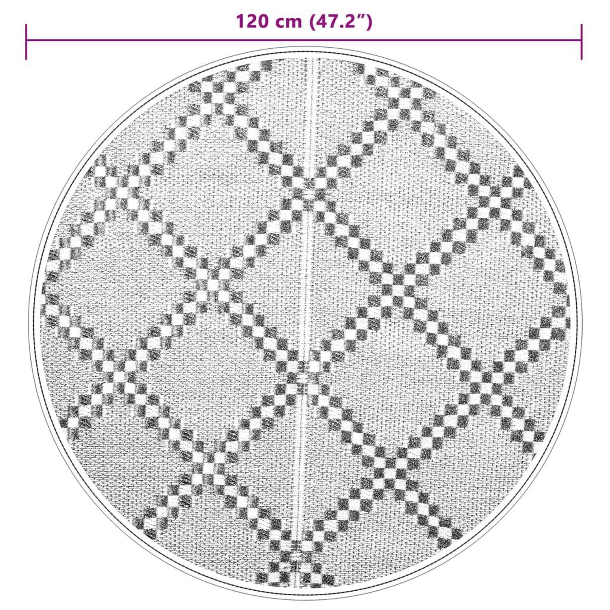 Voir la diapositive 6 : VIDAXL Tapis d'exterieur ARAKIL marron Ø120 cm PP