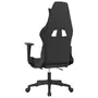 VIDAXL Chaise de jeu avec repose-pied Noir et bleu Tissu