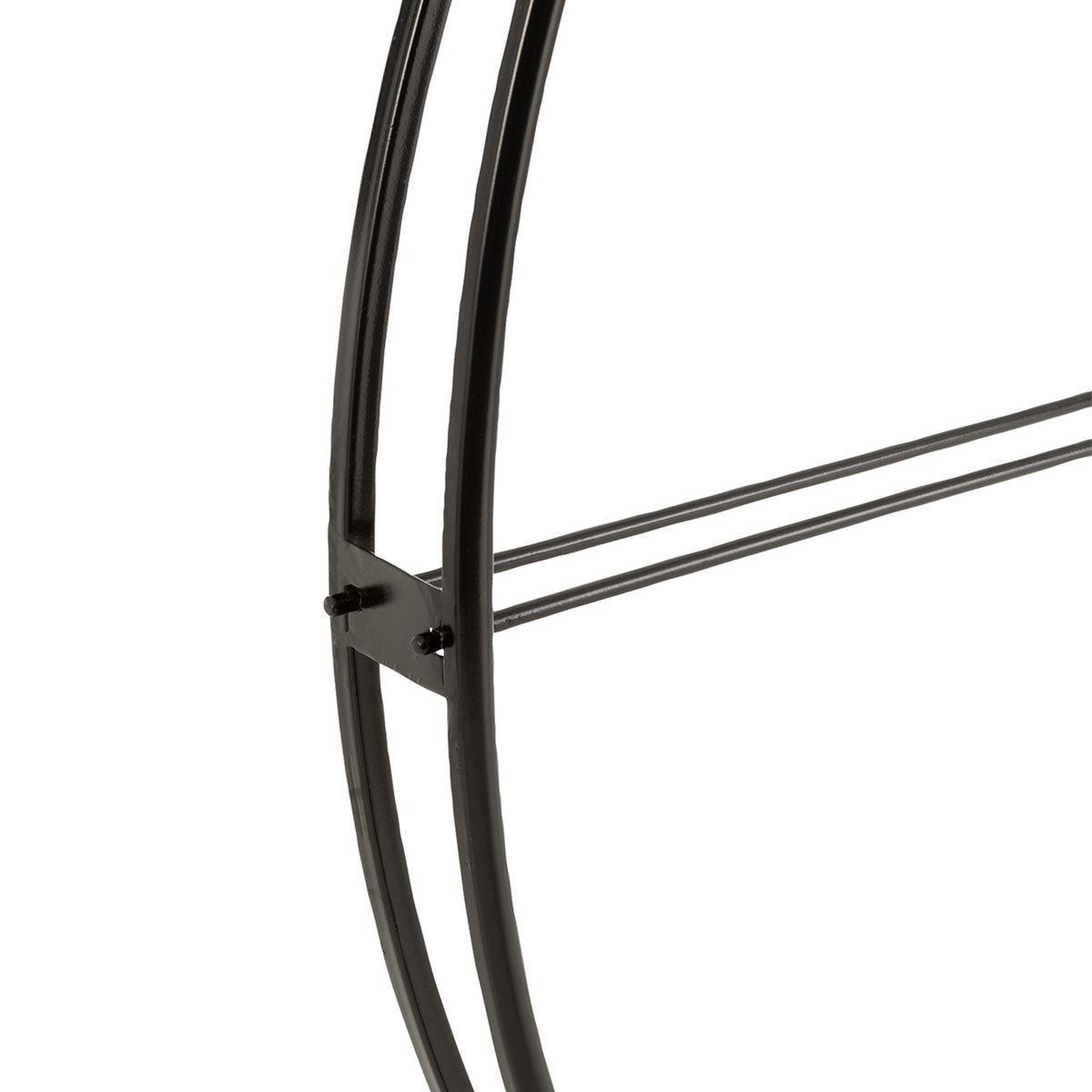 Voir la diapositive 2 : J-LINE Horloge murale déco en métal  ronde  80cm noir