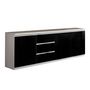 Voir la diapositive 1 : Buffet L220cm, 3 portes 3 tiroirs GENOVA, bicolore