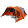 Voir la diapositive 2 : VIDAXL Tente de cabine familiale 6 personnes gris orange impermeable