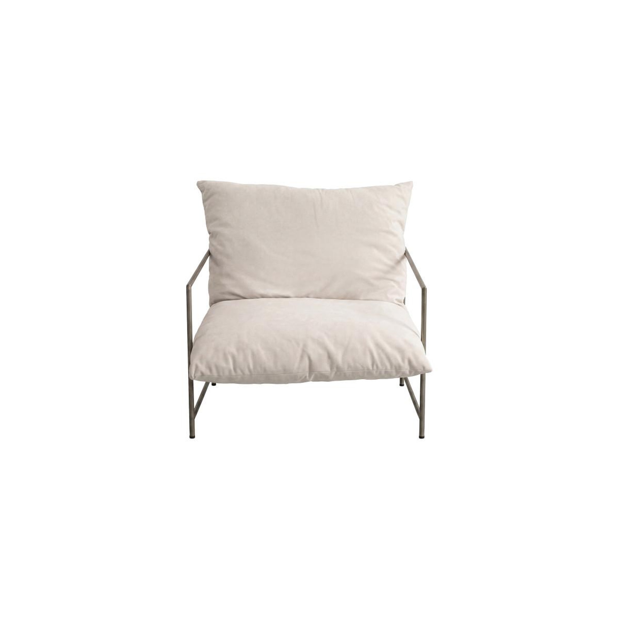 Voir la diapositive 2 : Paris Prix Fauteuil design en velours  sedalia  70cm beige