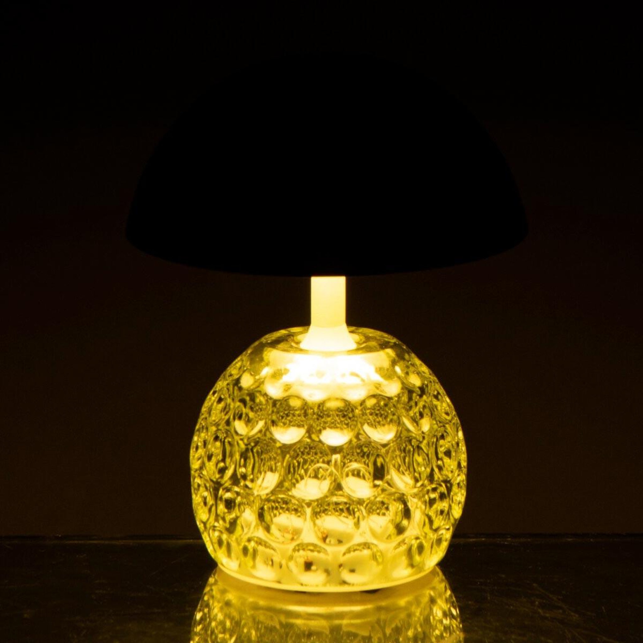 Voir la diapositive 4 : J-LINE Lampe à poser led champignon  fungo  15cm vert clair