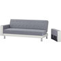 Voir la diapositive 3 : MARKET24 Canapé Droit Clic clac convertible 3 places IVANA - Tissu et PU Gris foncé et blanc - Style contemporain - L 208 x P 86 x H 80