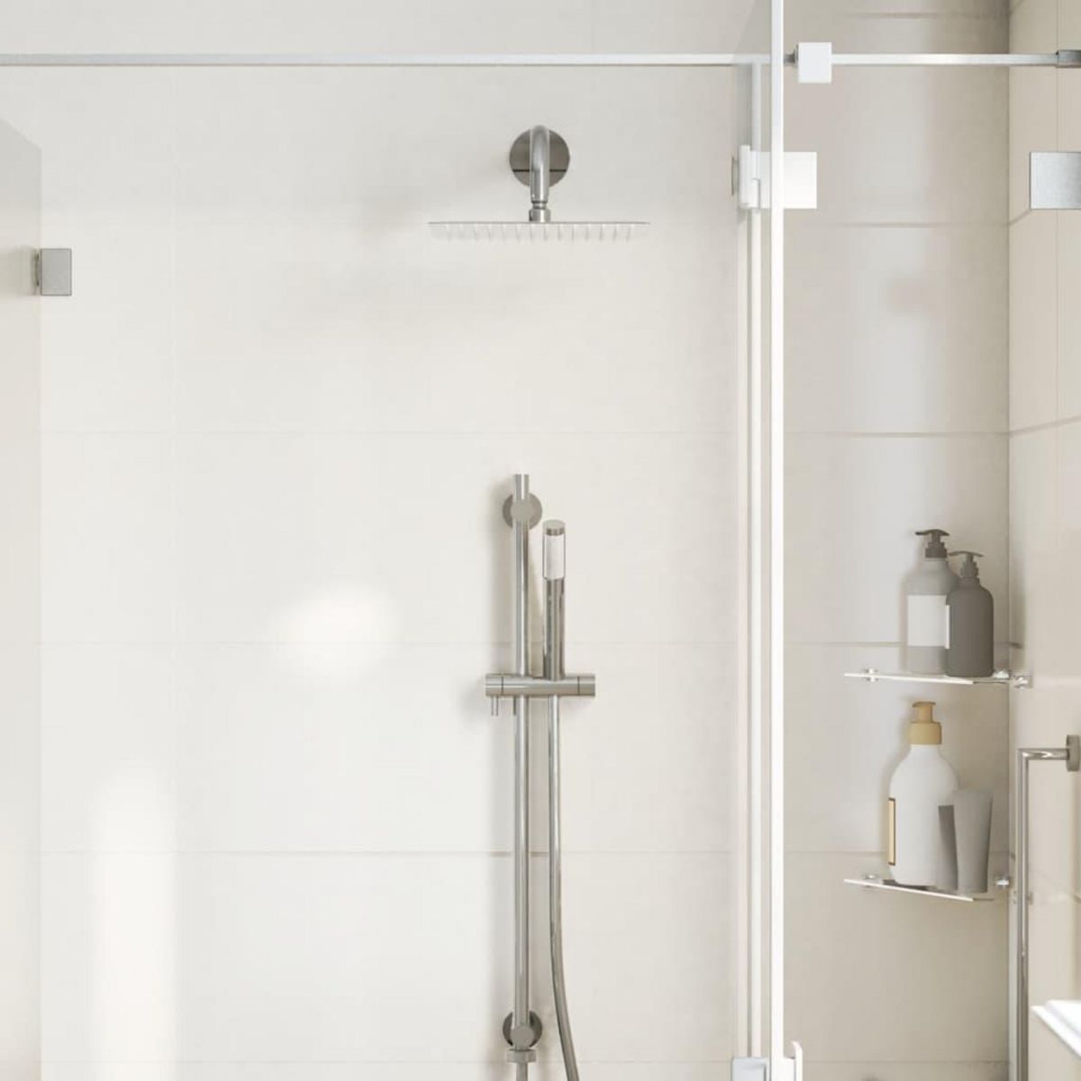 VIDAXL Pomme de douche pluie acier inoxydable 304 25x25 cm carree