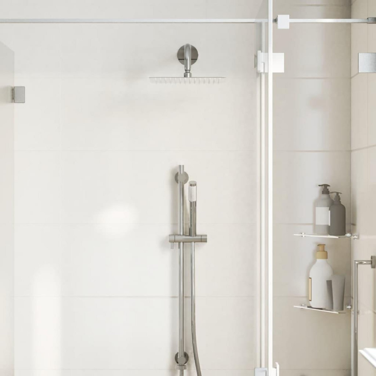 VIDAXL Pomme de douche pluie acier inoxydable 304 25x25 cm carree