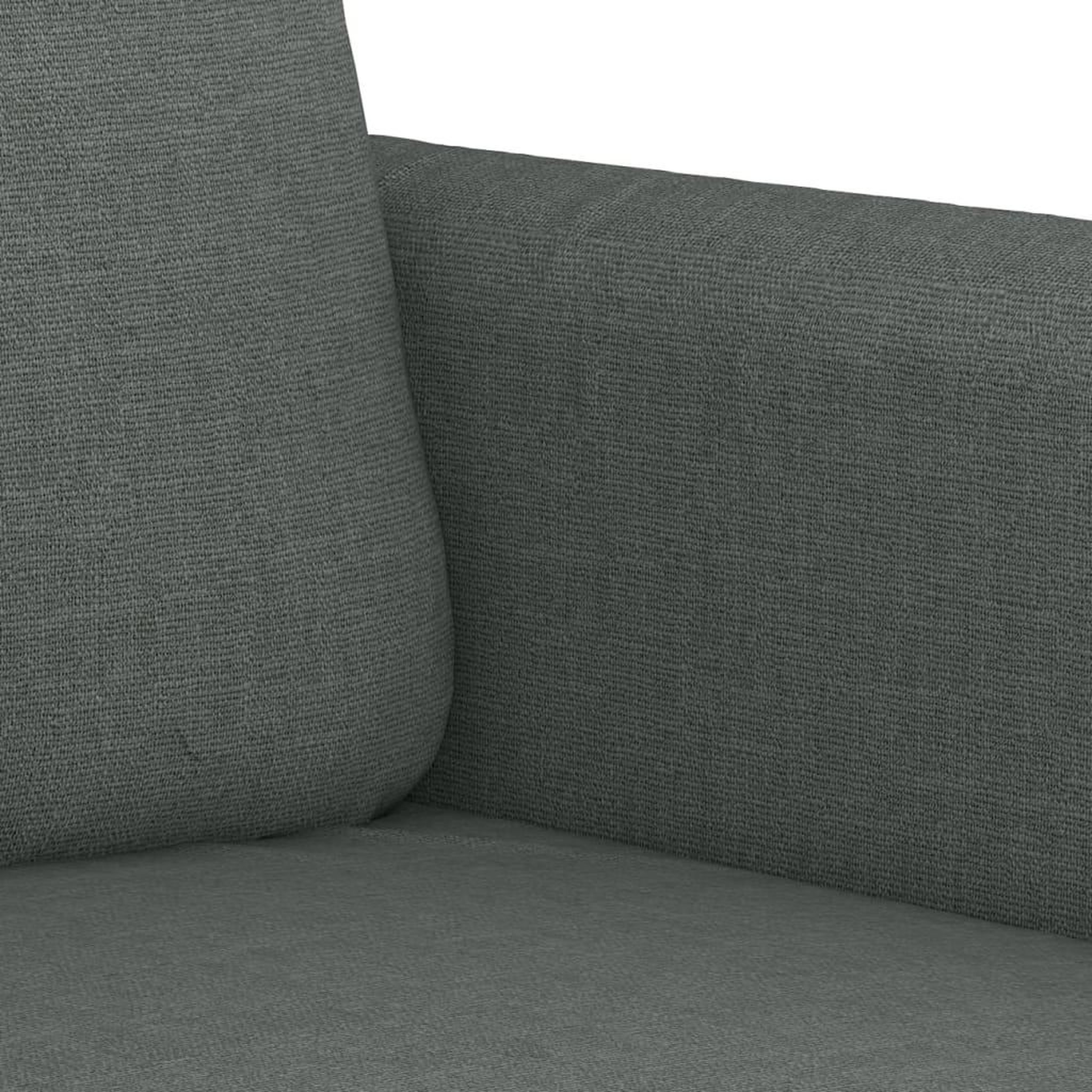 Voir la diapositive 5 : VIDAXL Ensemble de canapes 2 pcs avec coussins Gris fonce Tissu