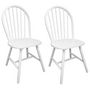 Voir la diapositive 2 : VIDAXL Chaises a manger lot de 2 blanc bois d'hevea solide
