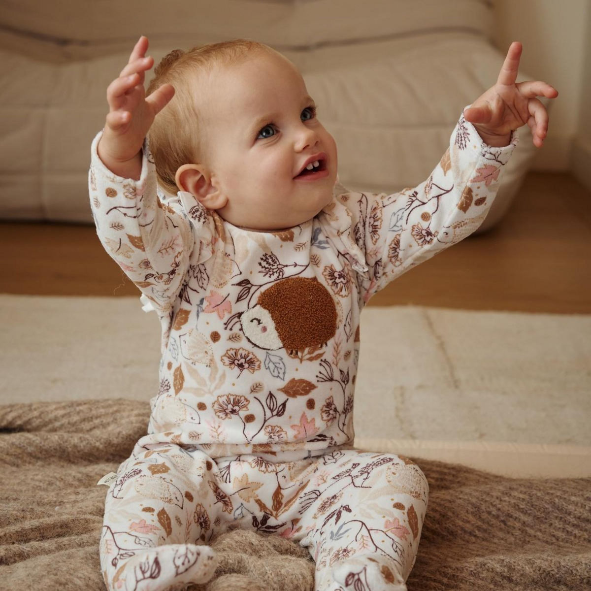 Petit Béguin Pyjama bébé en velours Chincha