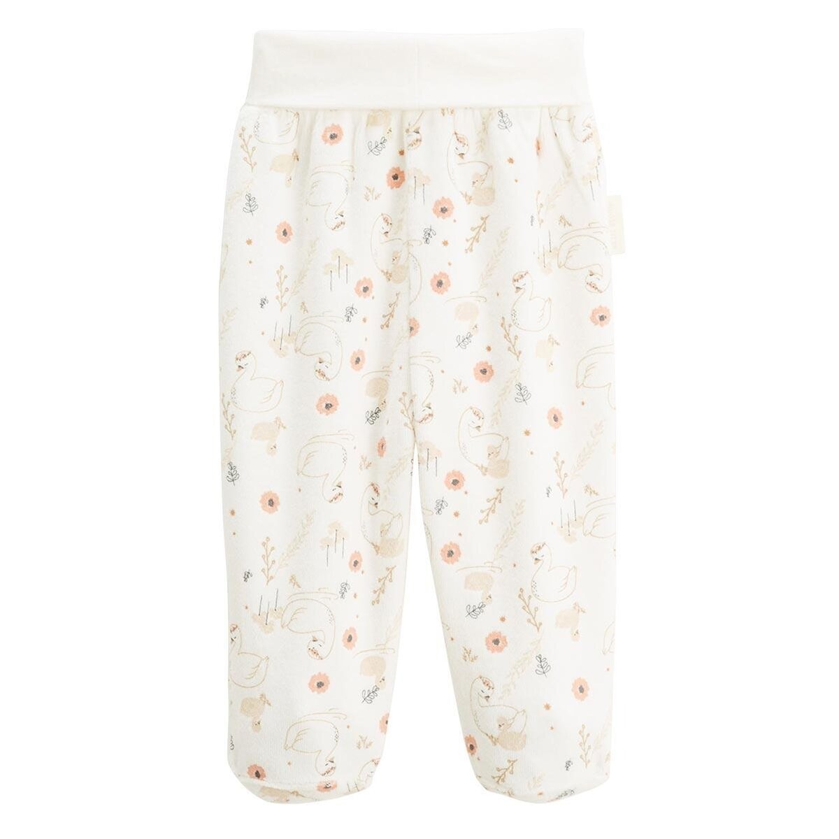 Petit Béguin Ensemble gilet et pantalon bébé en velours Perle