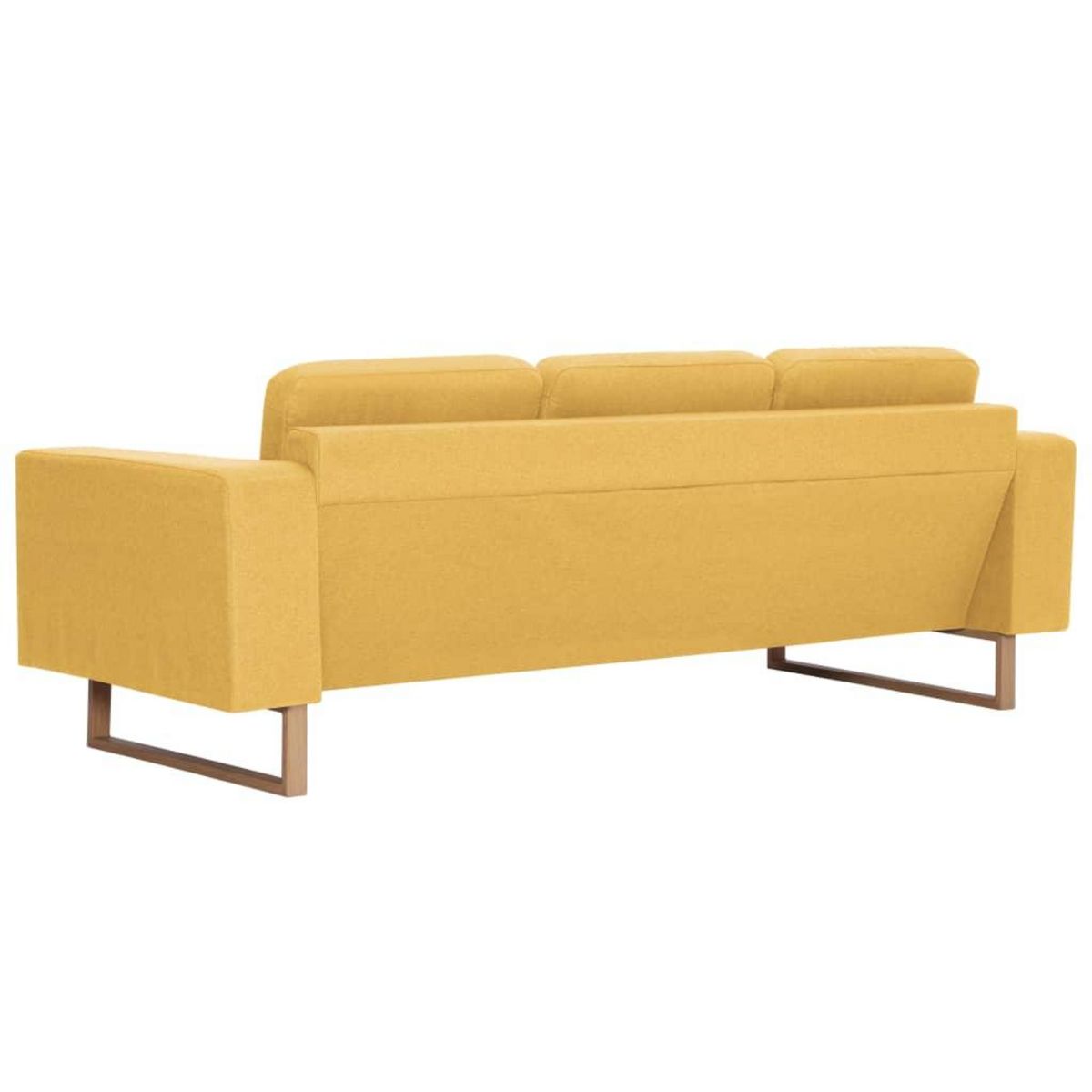 VIDAXL Ensemble de canape 2 pcs tissu jaune